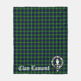 Scottish Clan Lamont Wappen Abzeichen und Tartan Fleecedecke