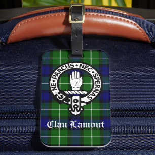 Scottish Clan Lamont Wappen Abzeichen und Tartan Gepäckanhänger