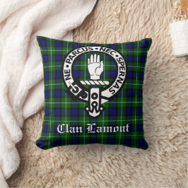 Scottish Clan Lamont Wappen Abzeichen und Tartan Kissen