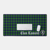 Scottish Clan Lamont Wappen Abzeichen und Tartan Schreibtischunterlage (Tastatur & Maus)