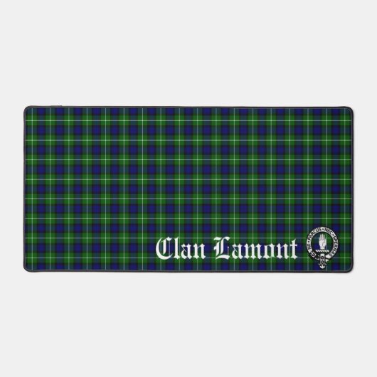 Scottish Clan Lamont Wappen Abzeichen und Tartan Schreibtischunterlage (Vorderseite)
