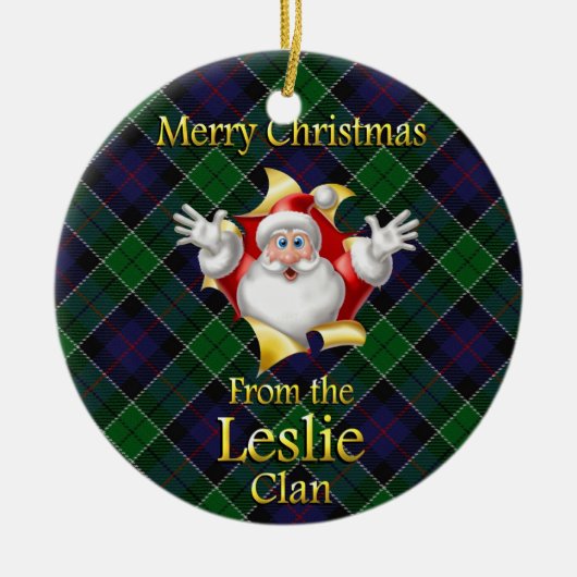 Scottish Clan Leslie Christmas Ornament (Vorne)