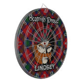 Scottish Clan Lindsey Lindsay Tartan Dartboard Dartscheibe (Vorderseite Links)