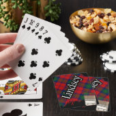 Scottish Clan Lindsey Lindsay Tartan Paint Brush Spielkarten (In Situ)