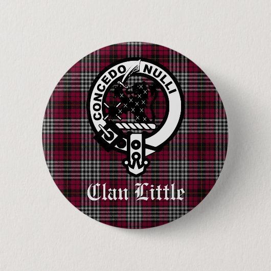 Scottish Clan Little Wappen Abzeichen und Tartan C Button (Vorderseite)