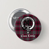 Scottish Clan Little Wappen Abzeichen und Tartan C Button (Vorne & Hinten)