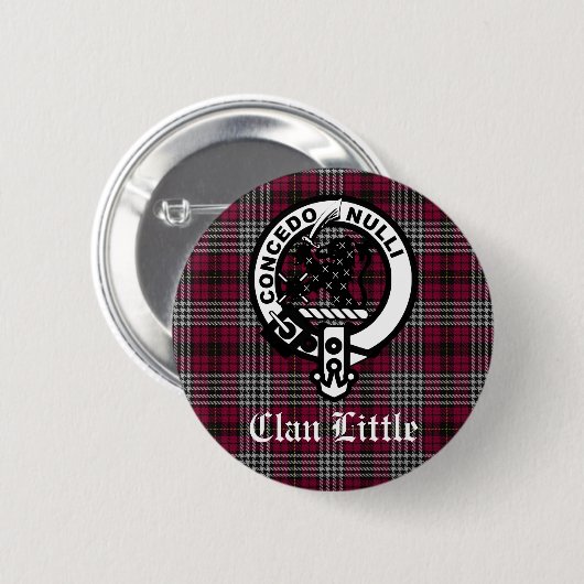 Scottish Clan Little Wappen Abzeichen und Tartan C Button (Vorne & Hinten)