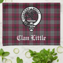 Scottish Clan Little Wappen Abzeichen und Tartan C Geschirrtuch