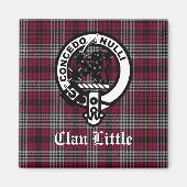 Scottish Clan Little Wappen Abzeichen und Tartan C Magnet (Vorne)