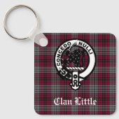 Scottish Clan Little Wappen Abzeichen und Tartan C Schlüsselanhänger (Vorderseite)