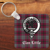 Scottish Clan Little Wappen Abzeichen und Tartan C Schlüsselanhänger (Vorderseite)
