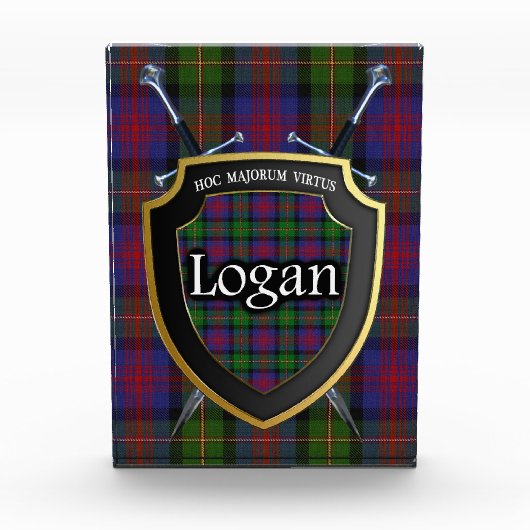 Scottish Clan Logan Tartan Fotoblock (Vorderseite)