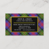 Scottish Clan Logan Tartan Kariert Visitenkarte (Vorderseite)