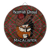 Scottish Clan MacAlister Tartan Dartboard Dartscheibe (vorne)