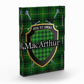 Scottish Clan MacArthur Tartan Fotoblock (Links)