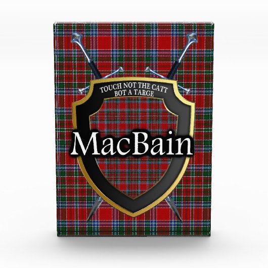 Scottish Clan MacBain Tartan Fotoblock (Vorderseite)