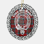 Scottish Clan MacBean Tartan und Wappen Keramik Ornament (Links)