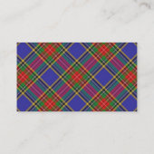 Scottish Clan MacBeth Tartan Kariert Visitenkarte (Rückseite)