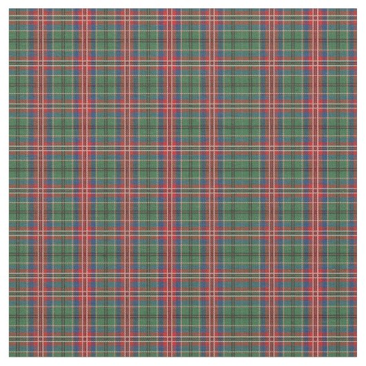 Scottish Clan MacCulloch Kariert Red Blue Green Stoff (Nahaufnahme)