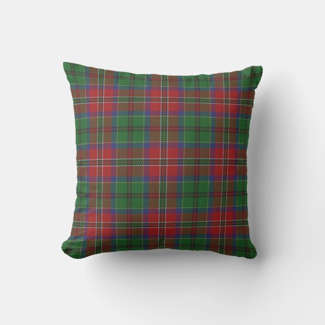 Scottish Clan MacCulloch Tartan Kissen Für Draußen (Vorderseite)