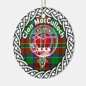 Scottish Clan MacCullock Tartan und Wappen Keramik Ornament (Links)