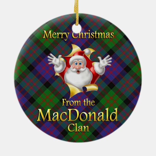 Scottish Clan MacDonald Christmas Ornament (Hinten)
