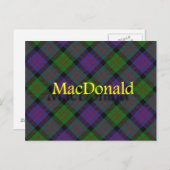 Scottish Clan MacDonald Postkarte (Vorne/Hinten)