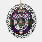 Scottish Clan MacDonald Tartan and Crest Keramik Ornament (Links)