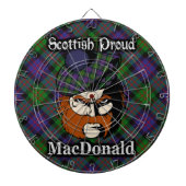Scottish Clan MacDonald Tartan Dartboard Dartscheibe (vorne)