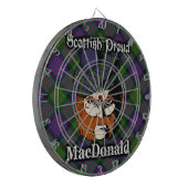 Scottish Clan MacDonald Tartan Dartboard Dartscheibe (Vorderseite Links)