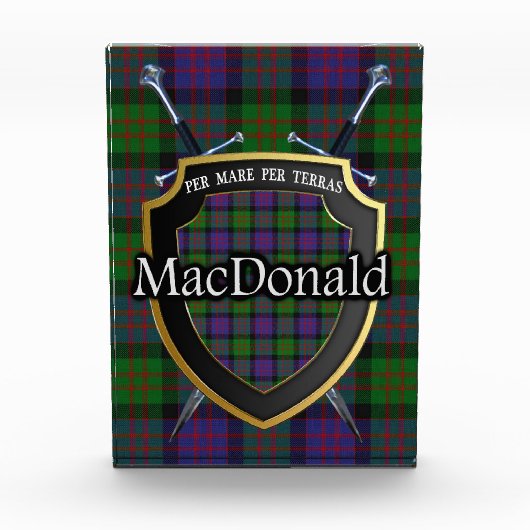 Scottish Clan MacDonald Tartan Fotoblock (Vorderseite)