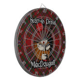 Scottish Clan MacDougall Tartan Dartboard Dartscheibe (Vorderseite Links)