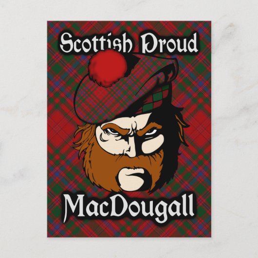 Scottish Clan MacDougall Tartan Postcard Postkarte (Vorderseite)