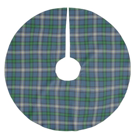 Scottish Clan MacDowall Tartan Polyester Weihnachtsbaumdecke (Vorderseite)