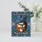 Scottish Clan MacDowall Tartan Postcard Postkarte (Stehend Vorderseite)