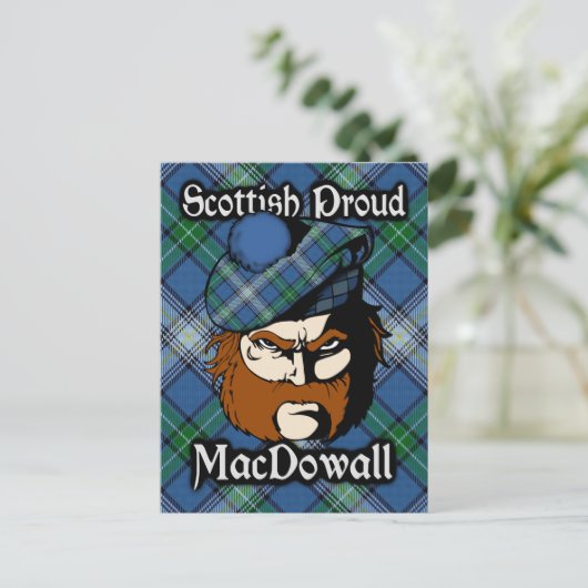Scottish Clan MacDowall Tartan Postcard Postkarte (Stehend Vorderseite)