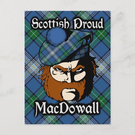 Scottish Clan MacDowall Tartan Postcard Postkarte (Vorderseite)