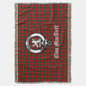 Scottish Clan MacDuff Tartan und Wappen Abzeichen Decke (Vorderseite Vertikal)