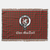 Scottish Clan MacDuff Tartan und Wappen Abzeichen Decke (Vorderseite)