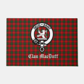 Scottish Clan MacDuff Tartan und Wappen Abzeichen Fußmatte (Vorderseite)