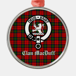 Scottish Clan MacDuff Tartan und Wappen Abzeichen Ornament Aus Metall