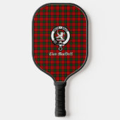 Scottish Clan MacDuff Tartan und Wappen Abzeichen Pickleball Schläger (Vorderseite)