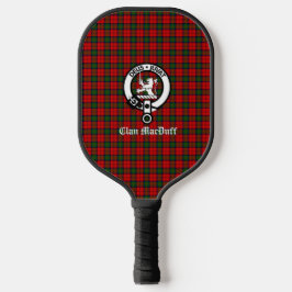 Scottish Clan MacDuff Tartan und Wappen Abzeichen Pickleball Schläger