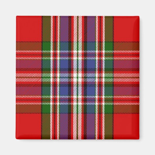 Scottish Clan MacFarlane Red Tartan Kariert Magnet (Vorne)