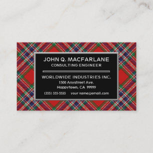 Scottish Clan MacFarlane Tartan Kariert Visitenkarte