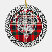 Scottish Clan Macfarlane Tartan und Wappen Keramik Ornament (Vorne)