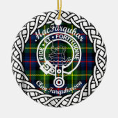 Scottish Clan MacFarquhar Tartan und Wappen Keramik Ornament (Vorne)