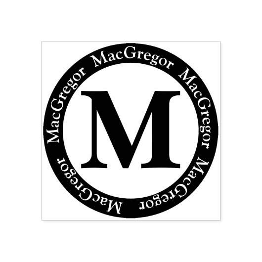 Scottish Clan MacGregor Letter M Monogram Gummistempel (Prägung)