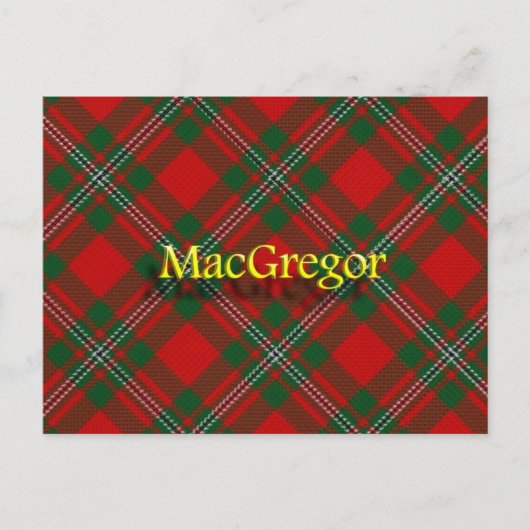 Scottish Clan MacGregor Postkarte (Vorderseite)