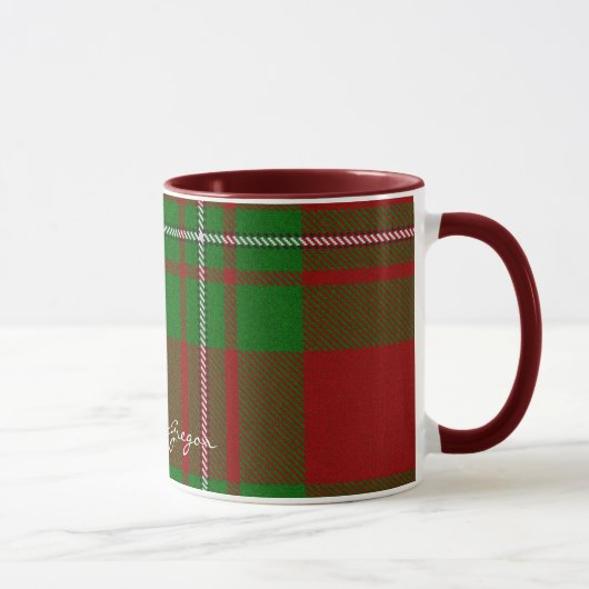 Scottish Clan MacGregor Tartan Designer Tasse (Rechts)